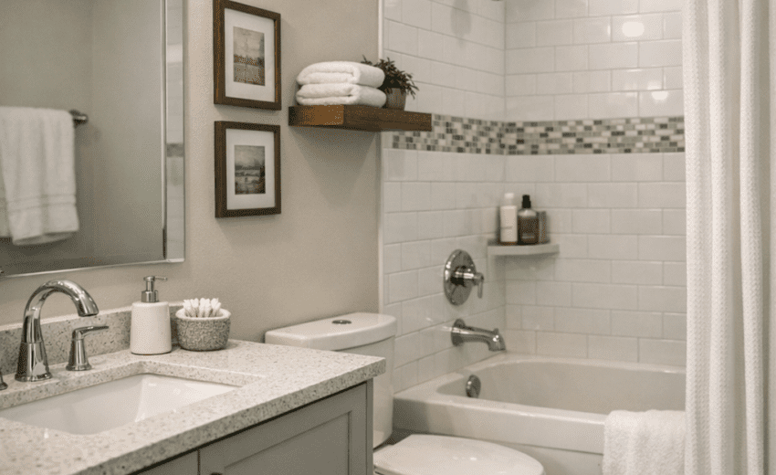 basic bathroom Bay area square