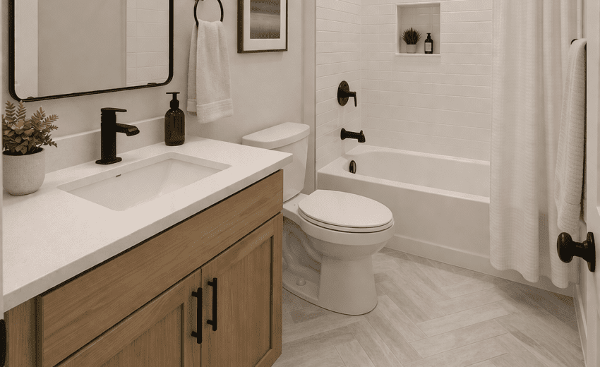 Basic bathroom upgrage Bay Area bathroom design
