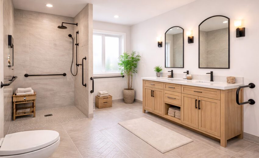 Modern accessible bathroom design elegance