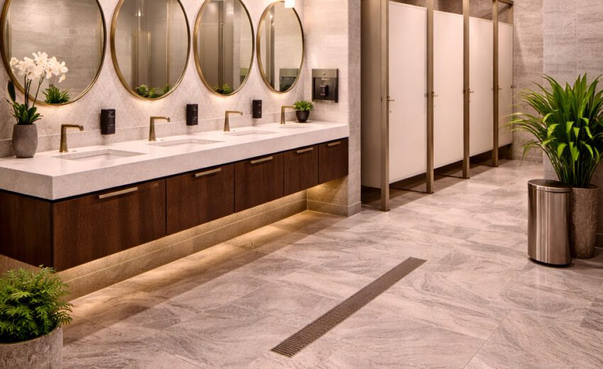 Modern commercial restroom Bay Area San Francisco