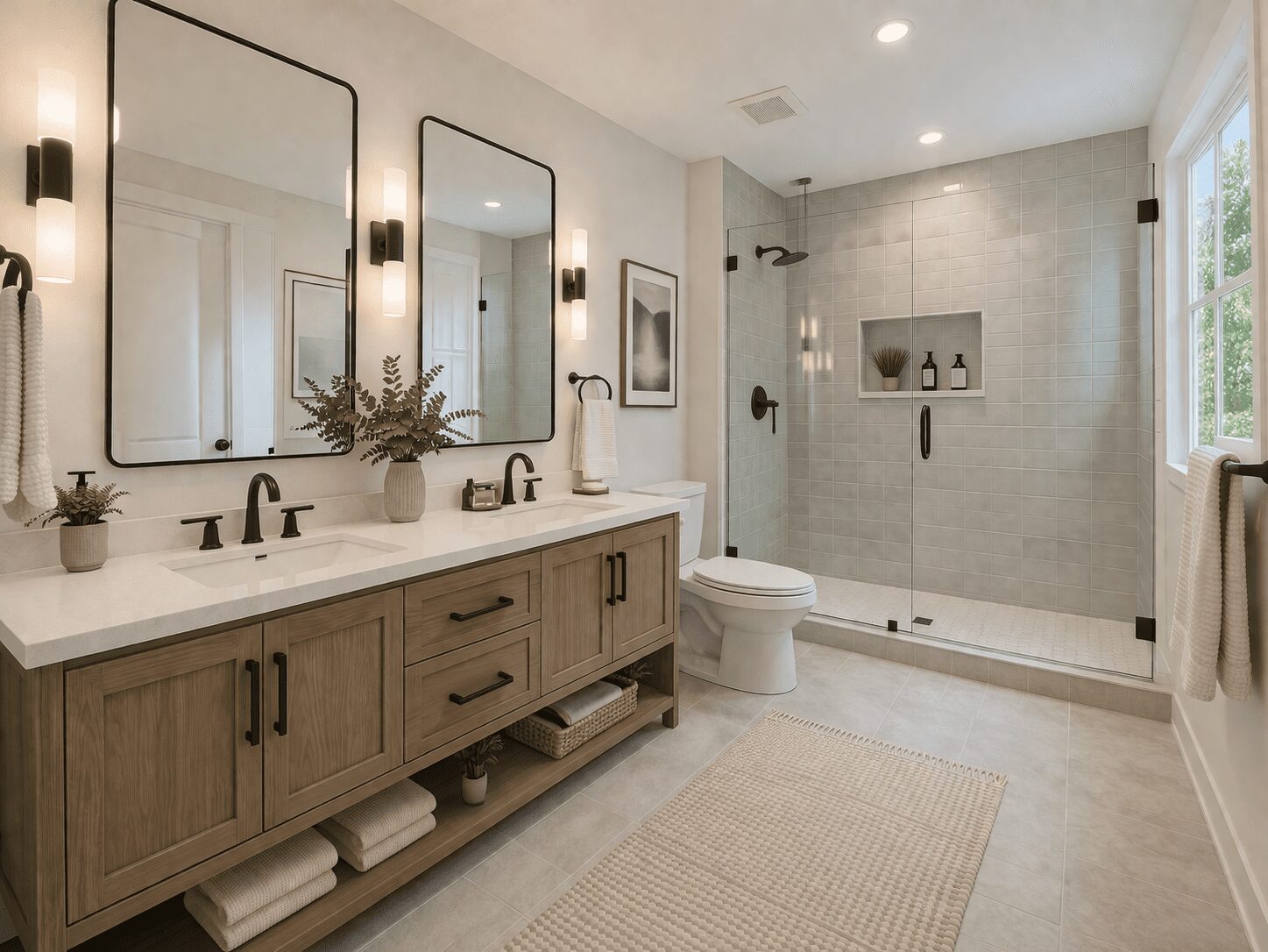 Modern spa-like bathroom with clean design Marin County